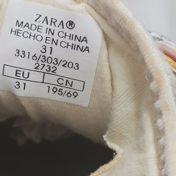 Zara Kids Girls Unisex Multicolored Lace Up Sneakers Size EU-31/ US-13 - Picture 10 of 13